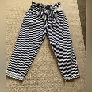 Zara belted stripe pants. Size XL.